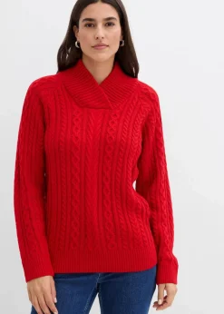 bonprix Pullover & Strickjacken|Strickmode|Pullover salsarot