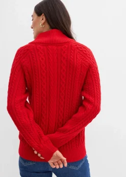 bonprix Pullover & Strickjacken|Strickmode|Pullover salsarot
