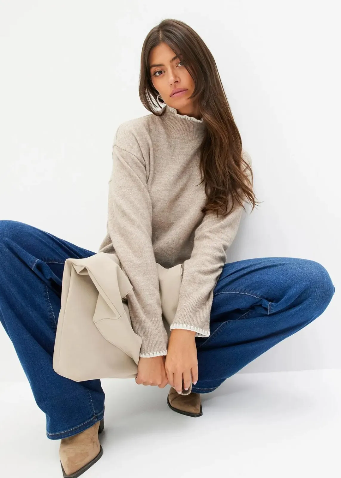 bonprix Bekleidung·Umstandsmode|Bekleidung·Jeans|Pullover sand