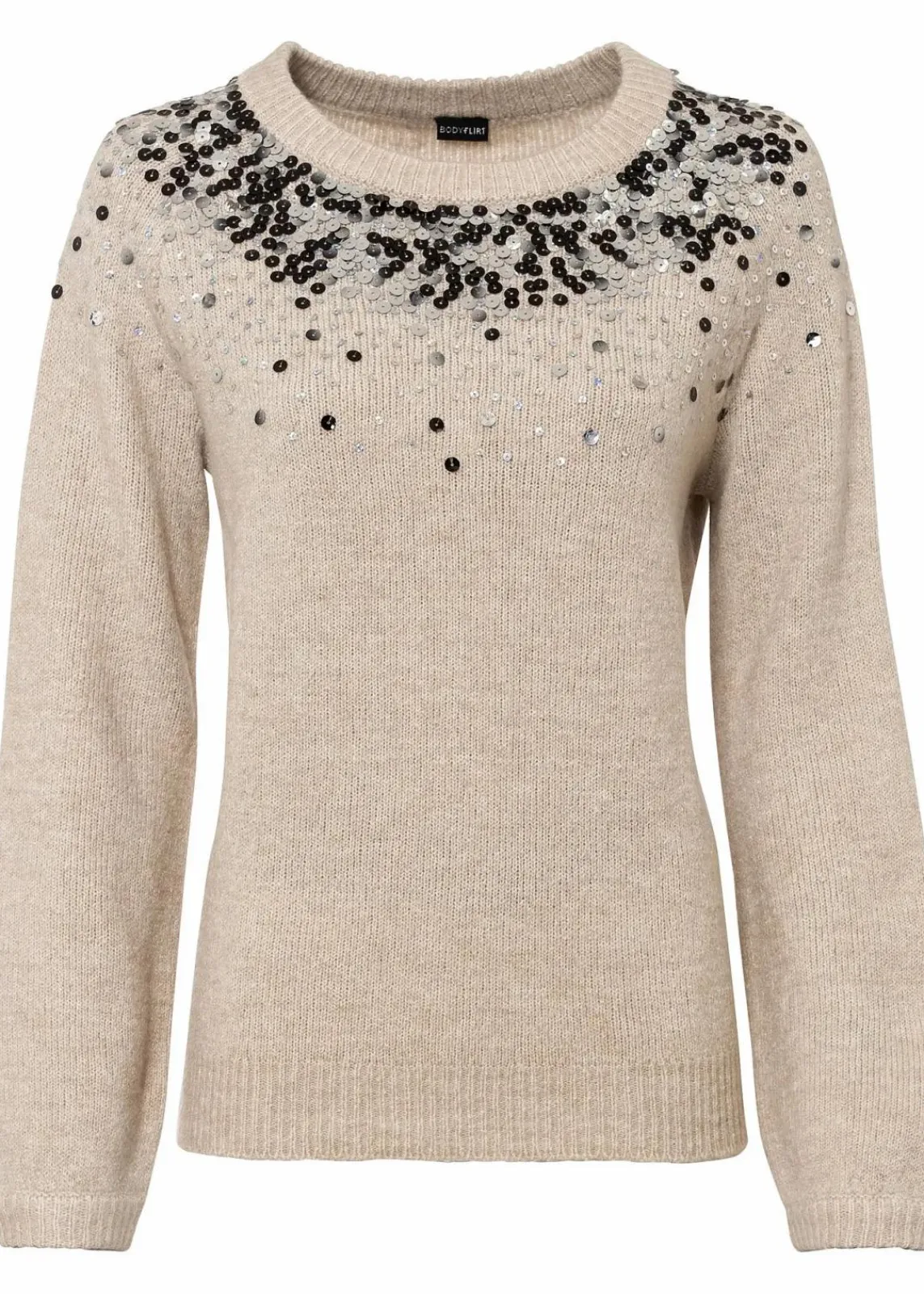 bonprix Bekleidung·Umstandsmode|Strickmode|Pullover beige meliert