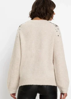 bonprix Bekleidung·Umstandsmode|Strickmode|Pullover beige meliert