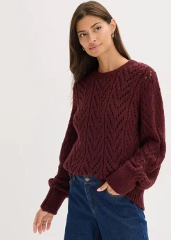 bonprix Bekleidung·Umstandsmode|Strickmode|Pullover weinrot