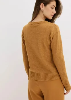 bonprix Pullover & Strickjacken|Bekleidung·Jeans|Pullover haselnuss