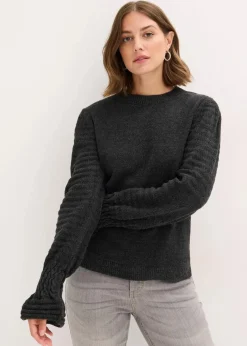 bonprix Bekleidung·Umstandsmode|Bekleidung·Jeans|Pullover anthrazit meliert