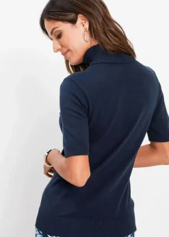 bonprix Pullover & Strickjacken|Basics|Pullover dunkelblau