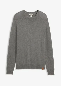 bonprix Große Größen|Basics|Pullover grau meliert