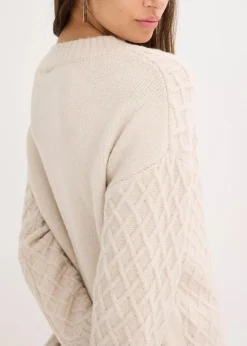 bonprix Bekleidung·Umstandsmode|Strickmode|Pullover beige meliert