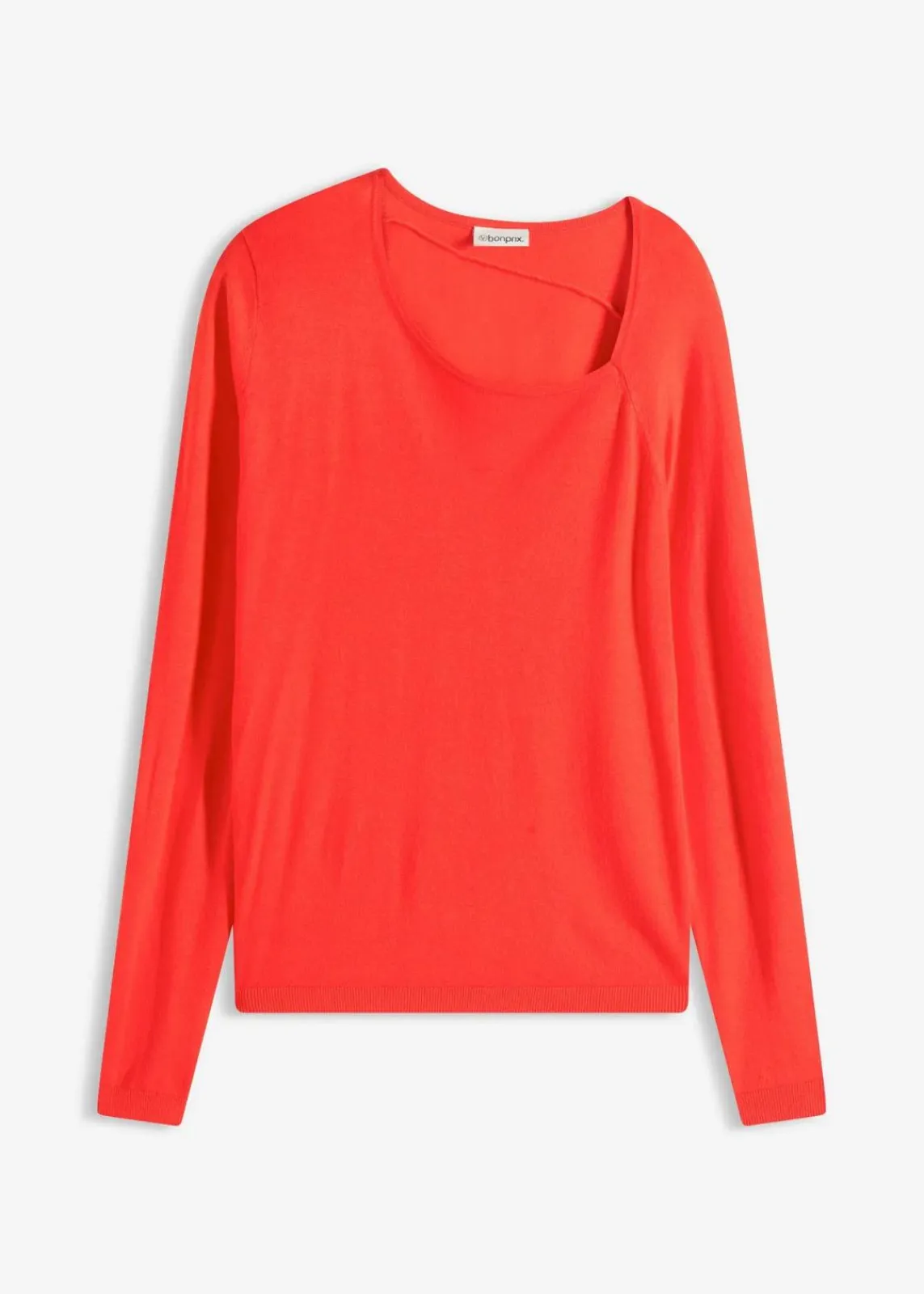 bonprix Pullover & Strickjacken|Strickmode|Pullover aus fließendem Viskose-Mix rot