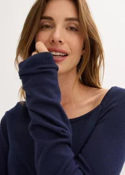 Pullover aus fließendem Viskose-Mix|bonprix Discount