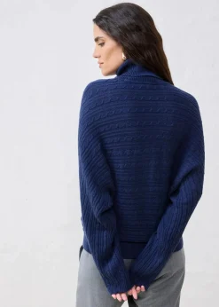 bonprix Bekleidung·Umstandsmode|Pullover & Strickjacken|Pullover aus Merinowolle dunkelblau
