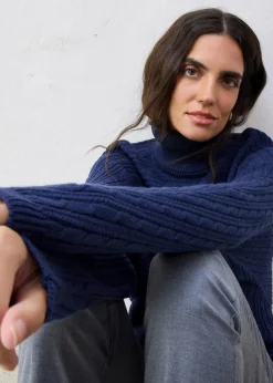 bonprix Bekleidung·Umstandsmode|Pullover & Strickjacken|Pullover aus Merinowolle dunkelblau