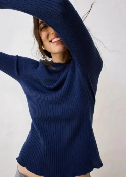 bonprix Bekleidung·Umstandsmode|Premium|Pullover aus superfeiner Merinowolle dunkelblau