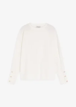 bonprix Strickmode|Pullover & Strickjacken|Pullover aus Viskose-Mix wollweiß