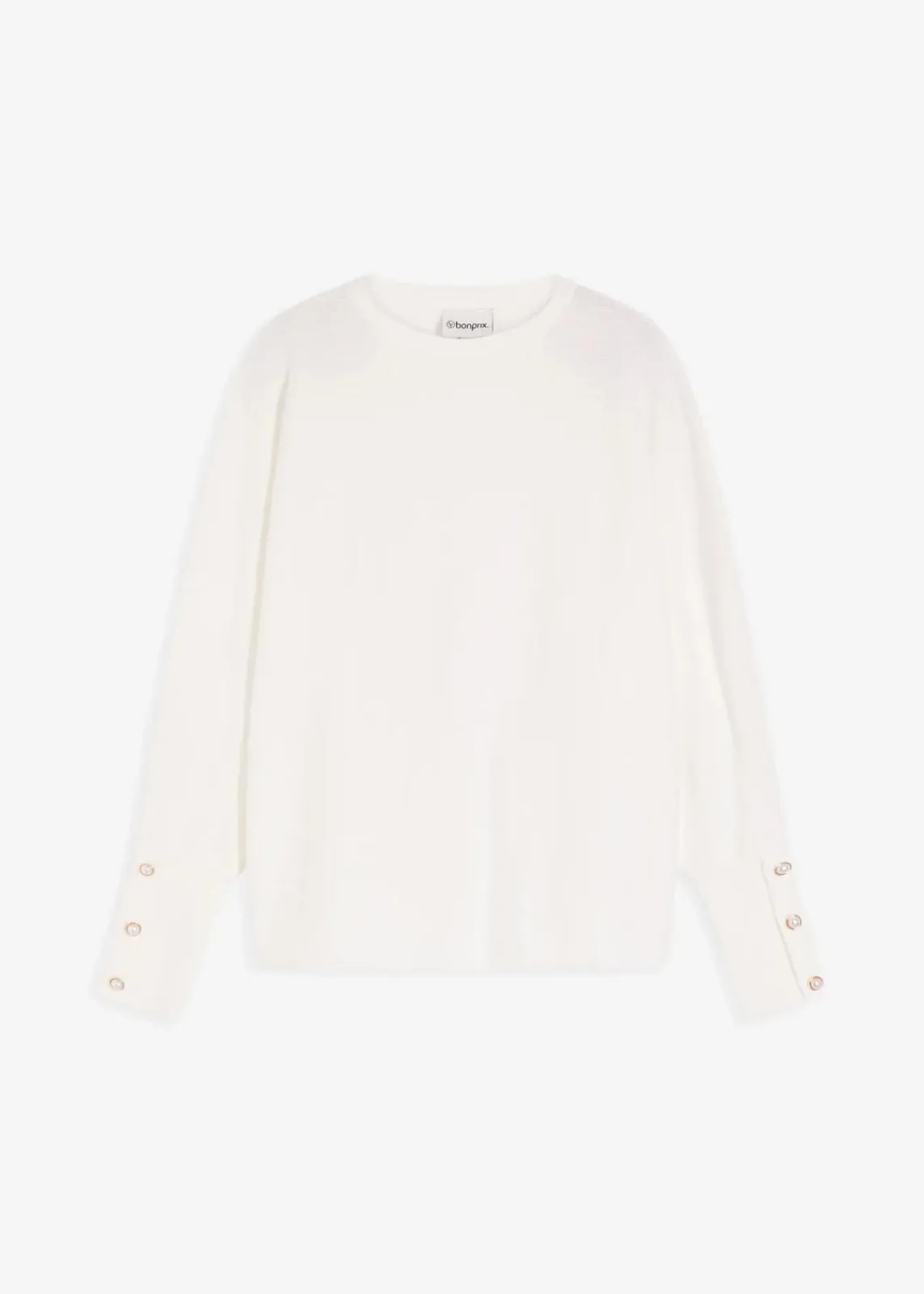 bonprix Strickmode|Pullover & Strickjacken|Pullover aus Viskose-Mix wollweiß