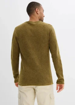 Pullover in gewaschener Optik, Slim Fit|bonprix