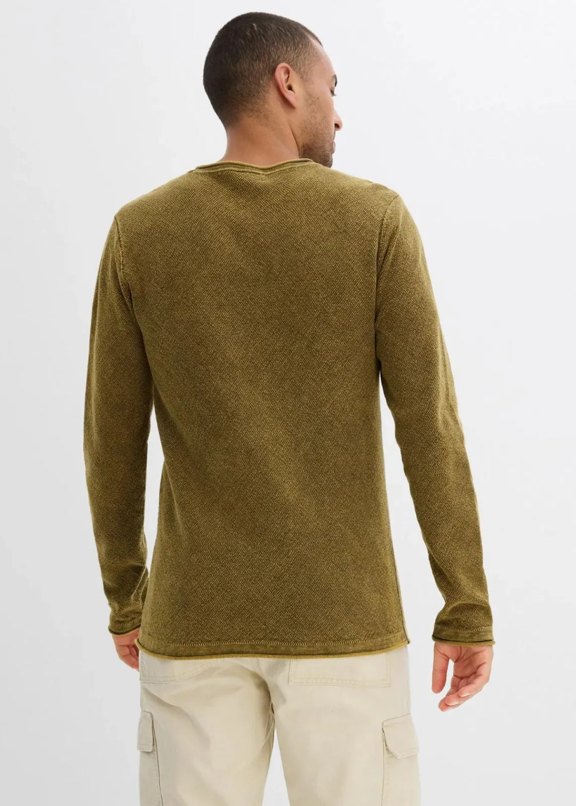 Pullover in gewaschener Optik, Slim Fit|bonprix