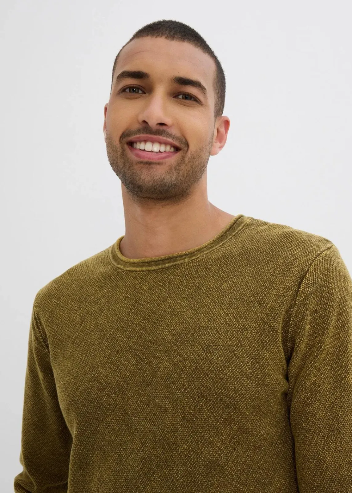 Pullover in gewaschener Optik, Slim Fit|bonprix