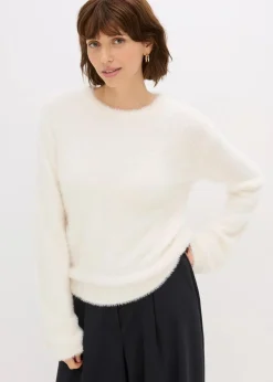 Pullover in Plüsch-Optik|bonprix Discount