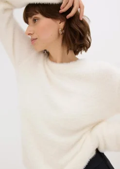 Pullover in Plüsch-Optik|bonprix Discount