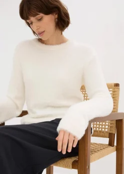 Pullover in Plüsch-Optik|bonprix Discount