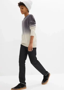 bonprix Jungen 9-16 Jahre·Sweat & Strick|Pullover mit Farbverlauf dunkelgrau/silber