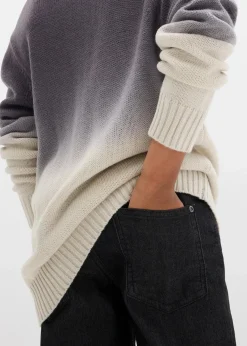 bonprix Jungen 9-16 Jahre·Sweat & Strick|Pullover mit Farbverlauf dunkelgrau/silber