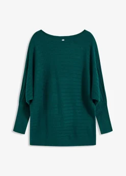 bonprix Bekleidung·Umstandsmode|Bekleidung·Jeans|Pullover mit Fledermausärmeln waldgrün