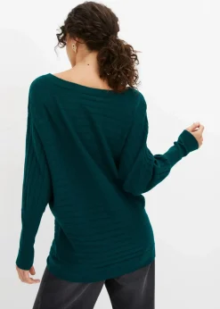 bonprix Bekleidung·Umstandsmode|Bekleidung·Jeans|Pullover mit Fledermausärmeln waldgrün