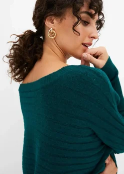 bonprix Bekleidung·Umstandsmode|Bekleidung·Jeans|Pullover mit Fledermausärmeln waldgrün