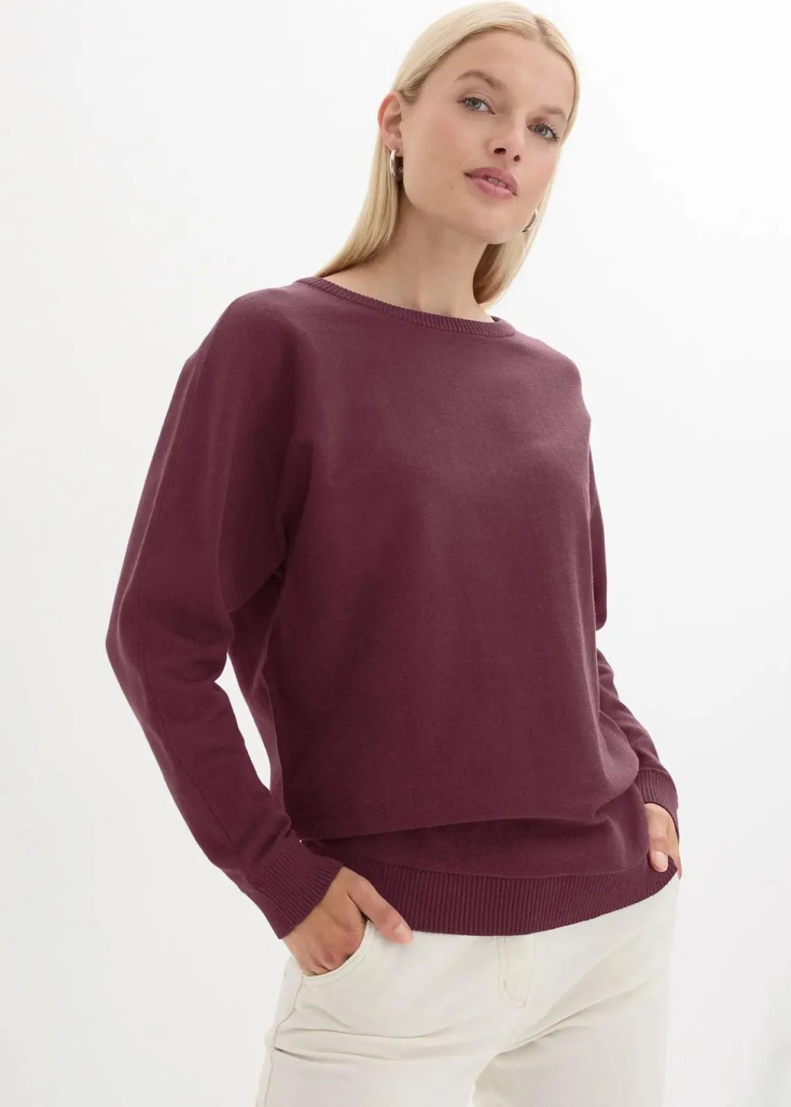 Pullover mit Fledermausärmeln|bonprix