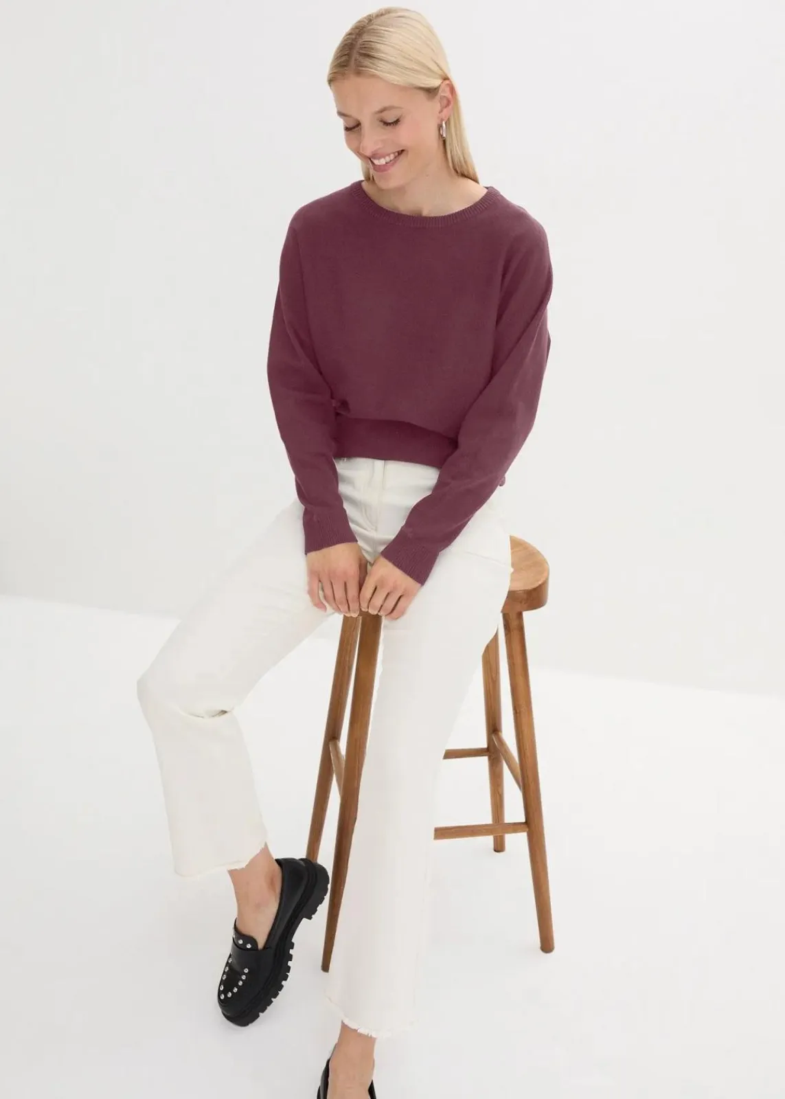 Pullover mit Fledermausärmeln|bonprix