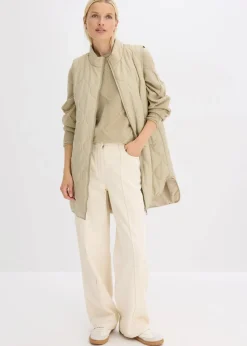 bonprix Bekleidung·Umstandsmode|Strickmode|Pullover mit horizonatalem Zopfmuster mattschilf