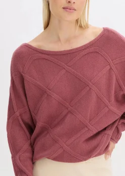 Pullover mit horizonatalem Zopfmuster|bonprix Best