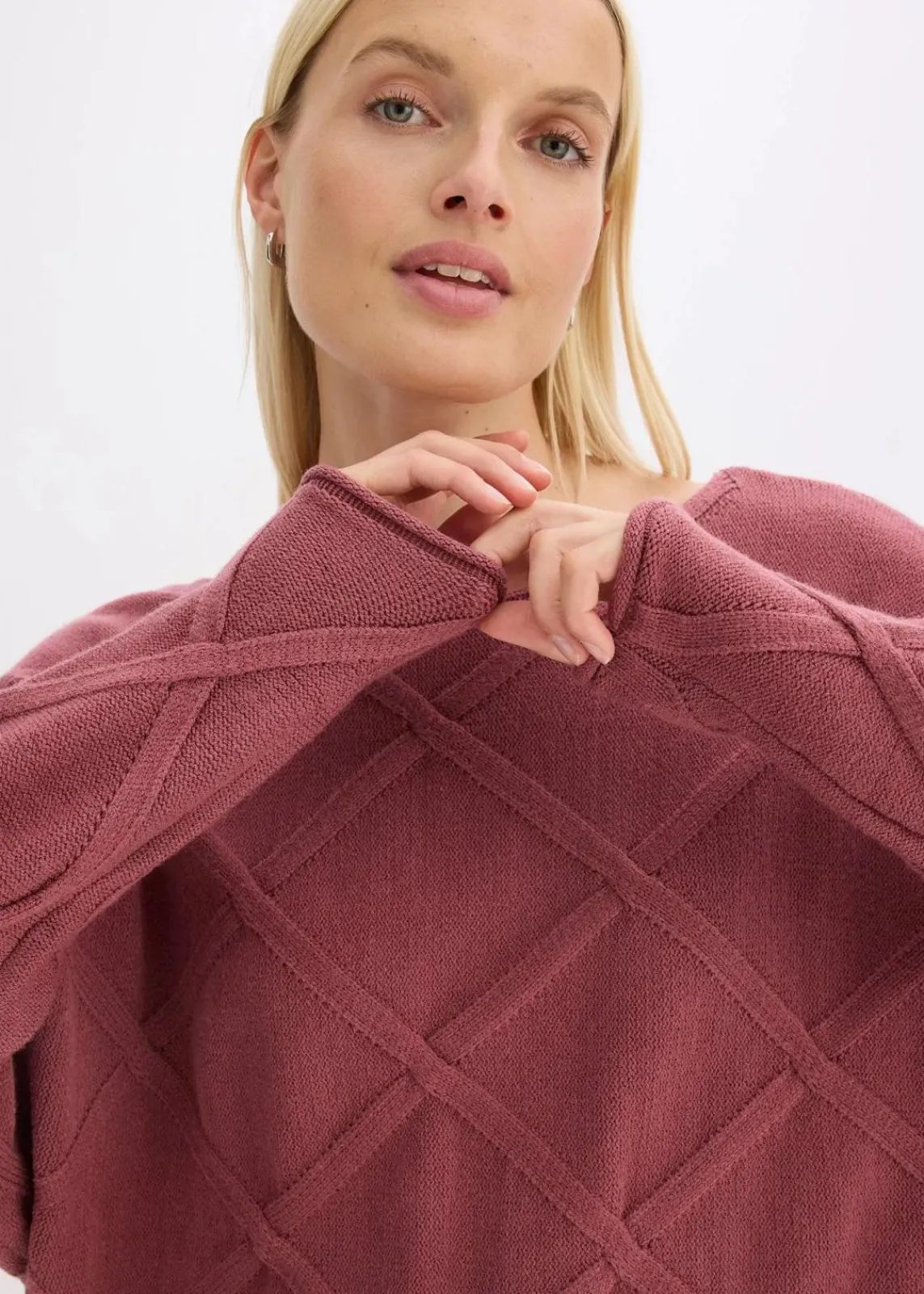 Pullover mit horizonatalem Zopfmuster|bonprix Best