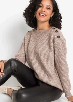 Pullover mit Knöpfen|bonprix