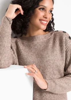 Pullover mit Knöpfen|bonprix
