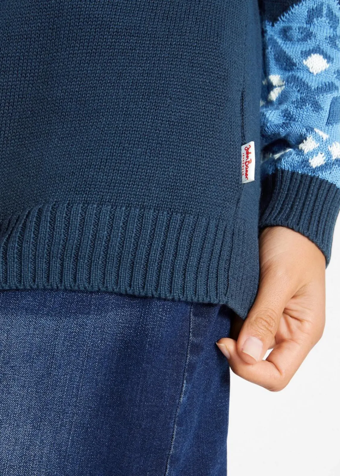 bonprix Bekleidung·Umstandsmode|Pullover & Strickjacken|Pullover mit Norwegermuster dunkelblau Norwegermuster