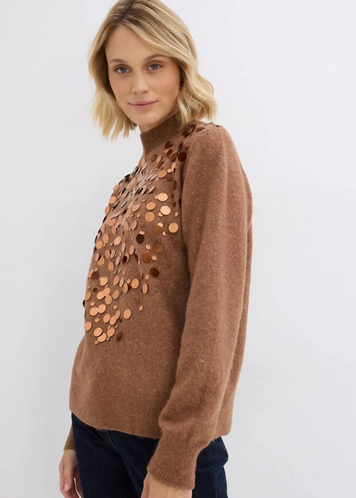 Pullover mit Pailetten|bonprix Outlet