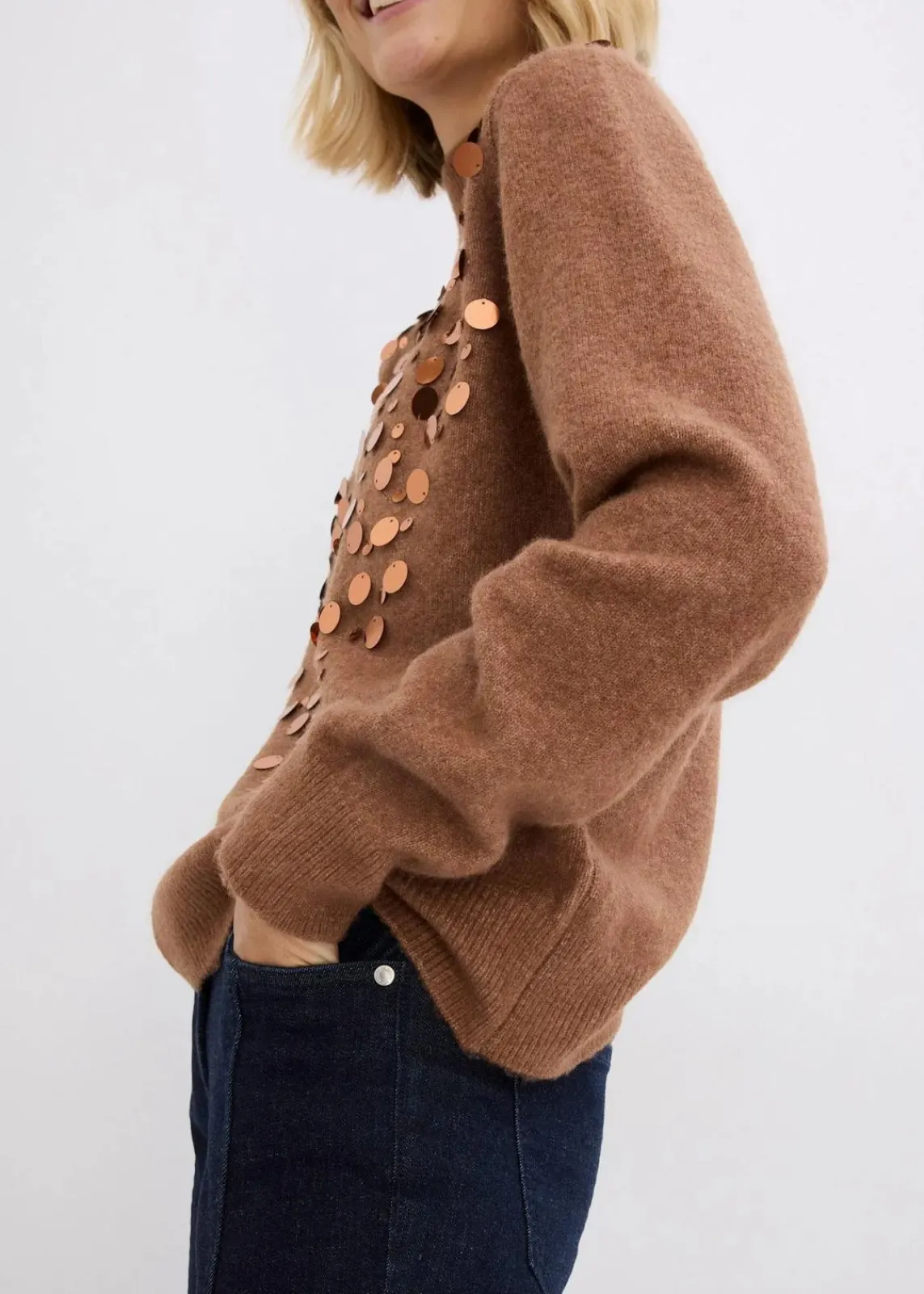 Pullover mit Pailetten|bonprix Outlet