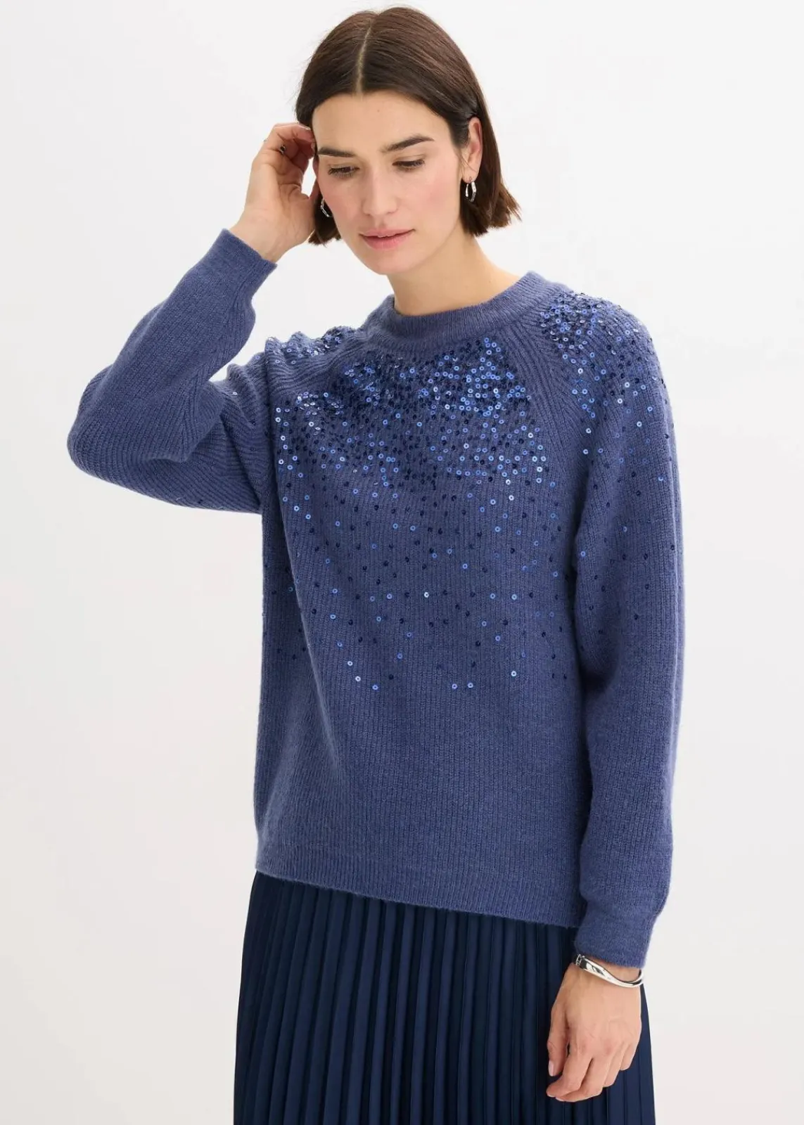 Pullover mit Pailletten|bonprix Outlet