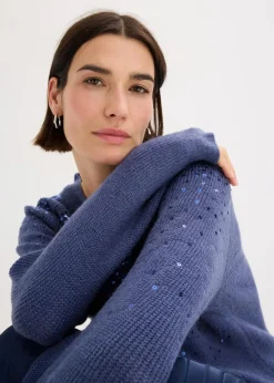 Pullover mit Pailletten|bonprix Outlet