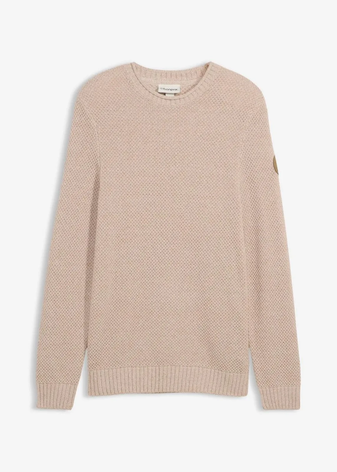 bonprix Große Größen|Pullover & Strickjacken|Pullover mit recycelter Baumwolle beige meliert