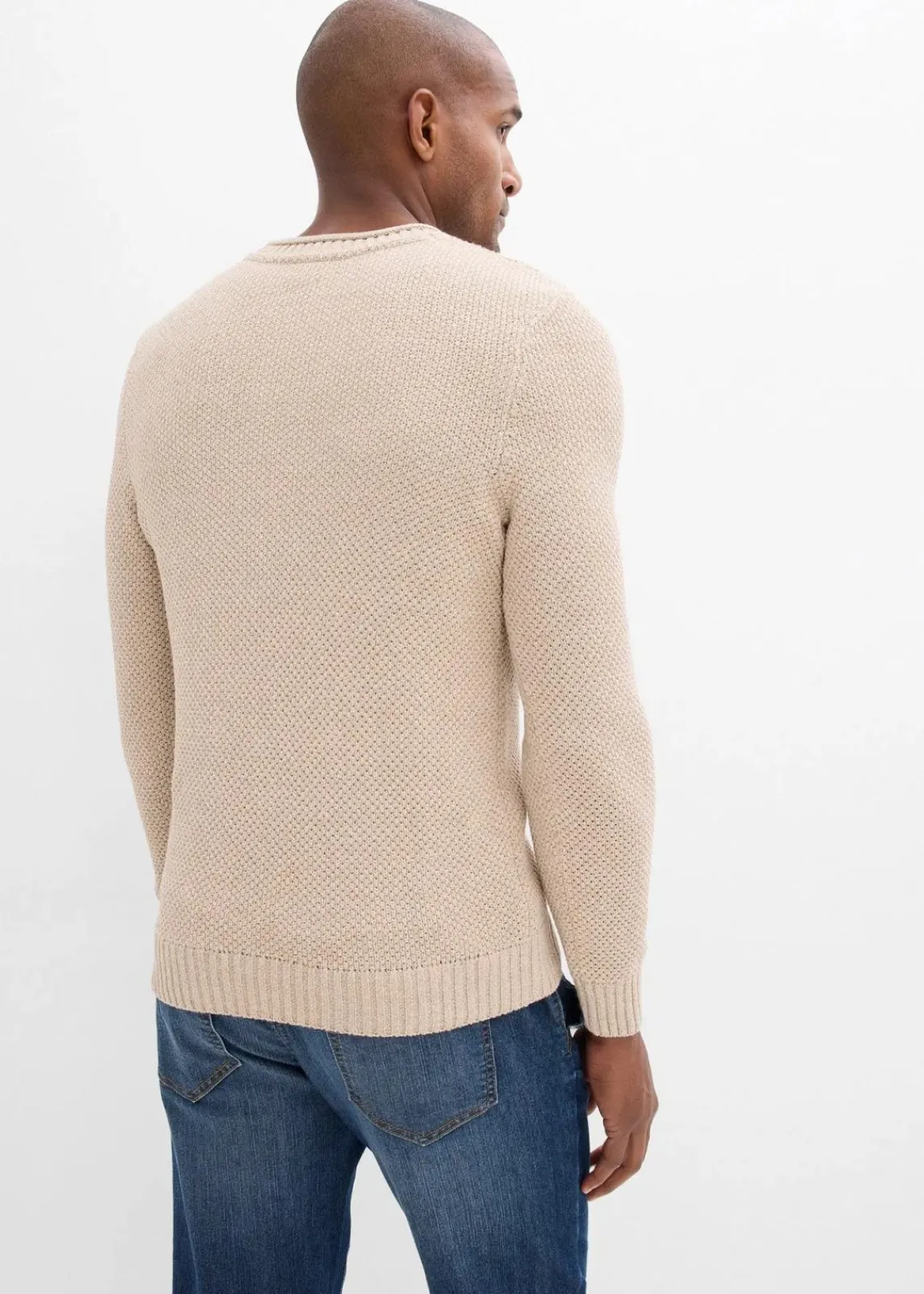 bonprix Große Größen|Pullover & Strickjacken|Pullover mit recycelter Baumwolle beige meliert