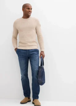 bonprix Große Größen|Pullover & Strickjacken|Pullover mit recycelter Baumwolle beige meliert