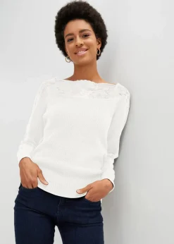 Pullover mit Spitze|bonprix Sale