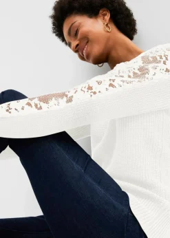 Pullover mit Spitze|bonprix Sale