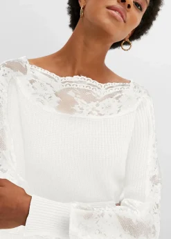 Pullover mit Spitze|bonprix Sale