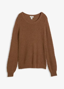Pullover mit Strukturstrick aus Baumwollmix|bonprix Online