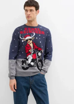 Pullover mit Weihnachtsmotiv|bonprix Clearance