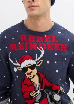 Pullover mit Weihnachtsmotiv|bonprix Clearance